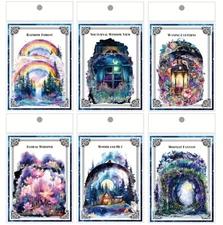 20pcs Fantasy Wonderland P.E.T. Stickers- Scrapbook, Journal, DIY Crafts & Cards