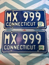 1967/89 Connecticut License Plate Pair