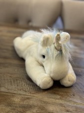 TY Beanie Buddie Mystic Unicorn, rainbow mane, retired collectable 
