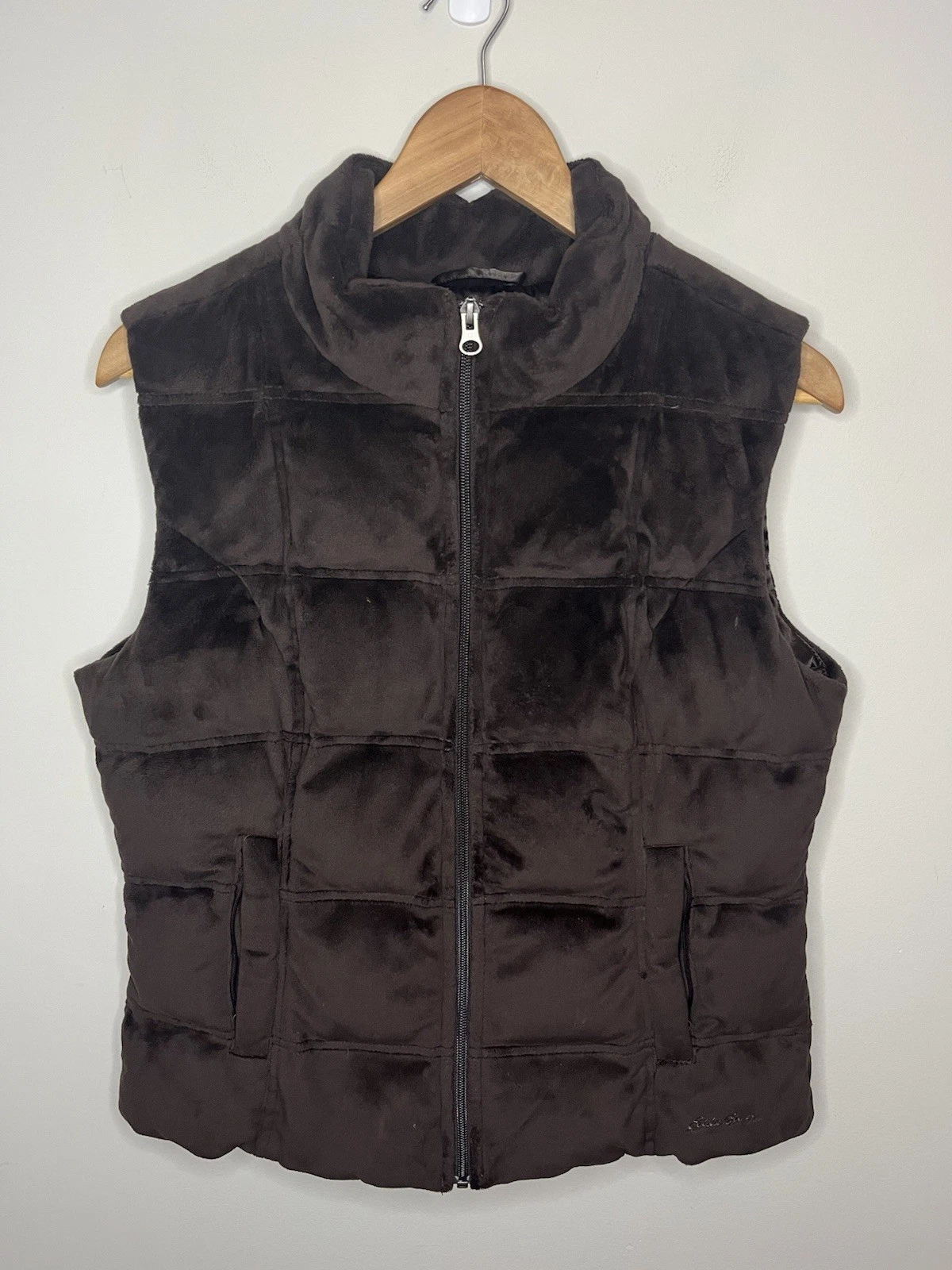 Eddie Bauer Premium Quality Goose Down Vest Puffer Men’s Medium Brown Outdoors