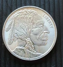 ONE TROY OUNCE  .999 FINE SILVER Indian Head Buffalo UNCIRCULATED COIN