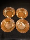 Vintage Anchor Hocking Fire King Peach Lustre Laurel Small Bowls Set of 4  5"