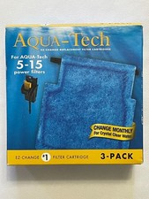 Aqua-Tech EZ Change Aquarium Filter 1 Cartridge For 5-15 Power Filter Open Box