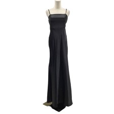 LULU'S SZ S Black Intriguing Satin Sleeveless Formal Party Maxi Dress NEW B165