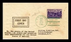 DR JIM STAMPS US COVER CONSTITUTION FDC SCOTT 835 NAVAL CANCEL STAINED BACK