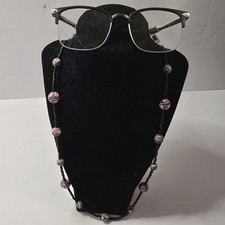 Vintage Beaded Eyeglass Chain Glass Seed Beads Lampwork Style 1980s