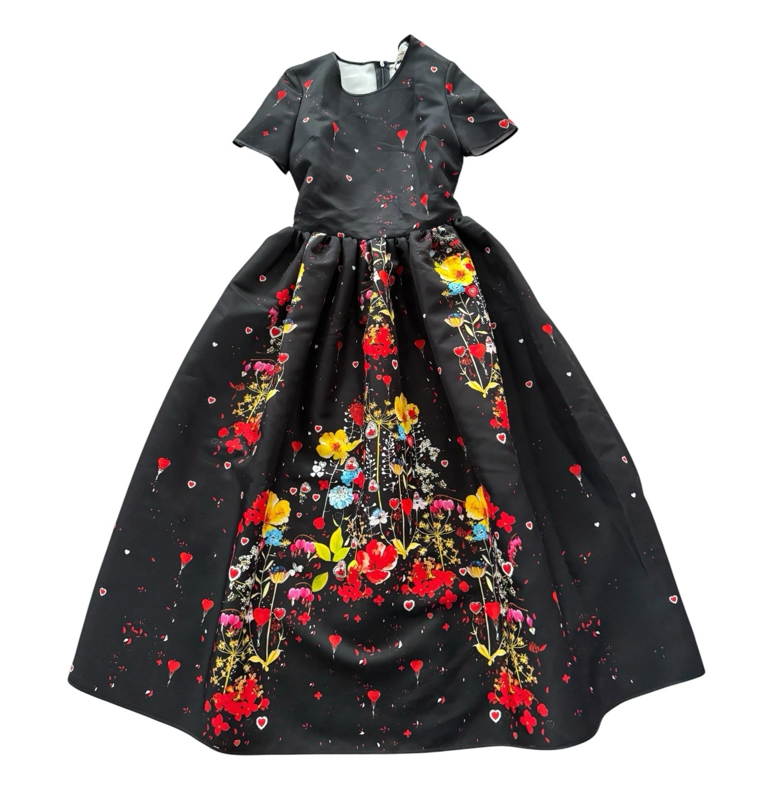 Piccione Piccione Black Dress Floral Heart Print Midi Made in Italy EU38
Opens in a new window or ta