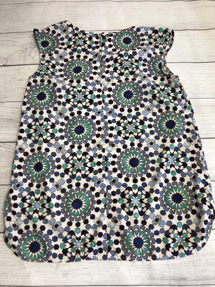 Женская майка Merona средний размер геометрическая блузка без рукавов с принтом из полиэстера - Изображение 4 из 4