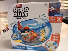 ZURU Robo Alive Robo Fish Swim N Fish Bowl Playset Color Changing Fish