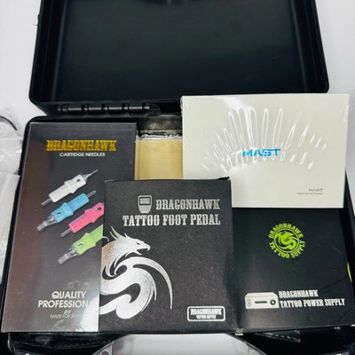 Dragonhawk Mast Tour Rotary Tattoo Pen Kit Complete Set Machine w/ Case NEW