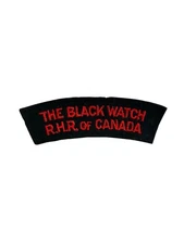 WW2 Canadian Black Watch RHR British-Made Starch Back Shoulder Insignia Single