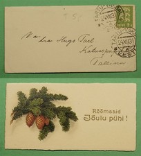 DR WHO 1931 ESTONIA TARTU TO TALLINN + CARD w14493