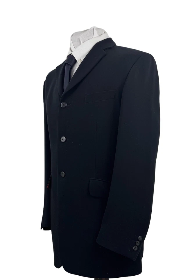 Gibson Black Suit Mod Style 100%POLYESTER 42/34 3 Button Excellent Condition a23 - Image 2 of 4