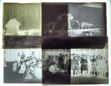 1904? antique SPRAYER SCHOOL ny 4p GLASS NEGATIVES construction and kindergarten