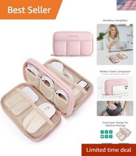 Electronics Organizer Travel Case, Cord Storage for Chargers Cables Phones, C...