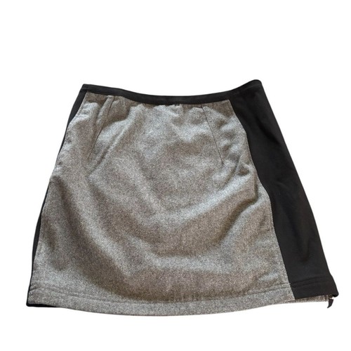Skhoop Mini Skirt Sz S Side Zip Grey Wool Blend Outdoors Activewear New Sporty - Picture 2 of 6