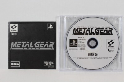 Metal Gear Solid Demo Disc & Manual SONY PS1 PS PlayStation