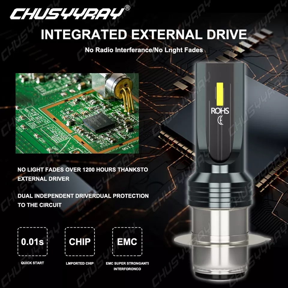 For Kawasaki Prairie 360 2003-13 H6 Xenon LED Hyper Headlight Bulbs Lights Bulb - Image 4 of 4