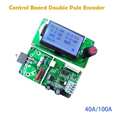 100/40A LED Digital Doppelimpulsgeber Punktschweißgerät Control Zeit Steuermodul