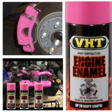 Hot Pink Coating High Temp Engine Enamel Header & Caliper Brake Paint Sp- 3 PACK