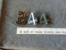 244 Volvo Diesel ? Name Badge Emblem Metal 3 Separate Pieces