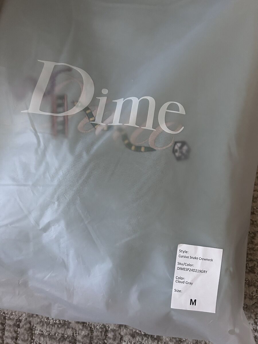 Dime Cursive Snake Crewneck Cloud Gray | eBay Dime Cursive Snake Crewneck Cloud Gray | eBay