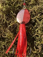 SAVAGE STRIKE Hoochie - Salmon Spinners - 3.5 COlorado - CHERRY BOMB - COPPER