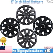 16" Wheel Covers Full Rim Snap On Hub Caps fit R16 Tire & Steel Wheels Set of 4