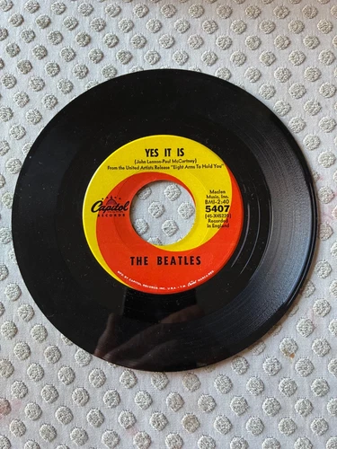 BEATLES 45 RPM VINYL  RECORD YES IT IS / TICKET TO DRIVE