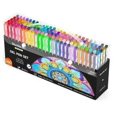 Shuttle Art 260 Pack Gel Pens Set, 130 Colors with 130 Refills for Adults Colori