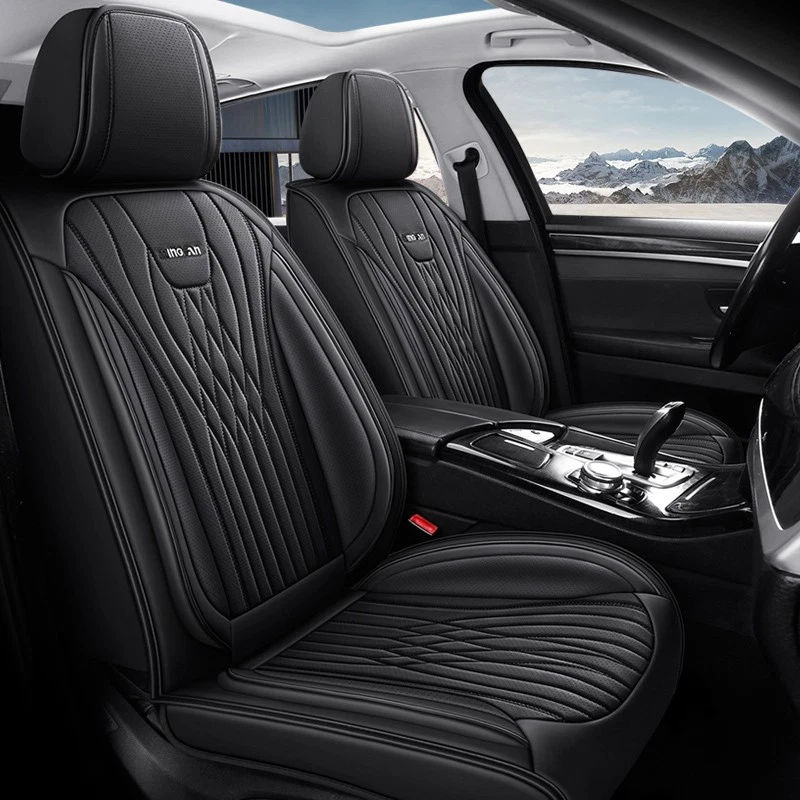 Juego completo de funda de asiento de cuero PU para BMW X1 X2 X3 X4 X5 X6 X7 M 1 2 3 series 5 asientos Foto 3 de 4