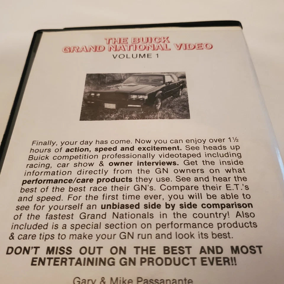 Buick Geand National Video VHS Tape 1988 General Motors GM Vehicle Detroit Car  Foto 4 de 4