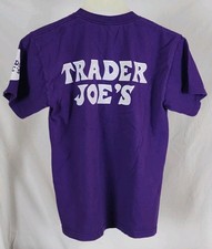 Trader Joe's Crew Member Short Sleeve T-Shirt Purple Size Small