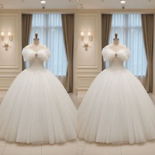 Vintage Wedding Dresses Off The Shoulder Tulle White Ivory A Line Bridal Gowns