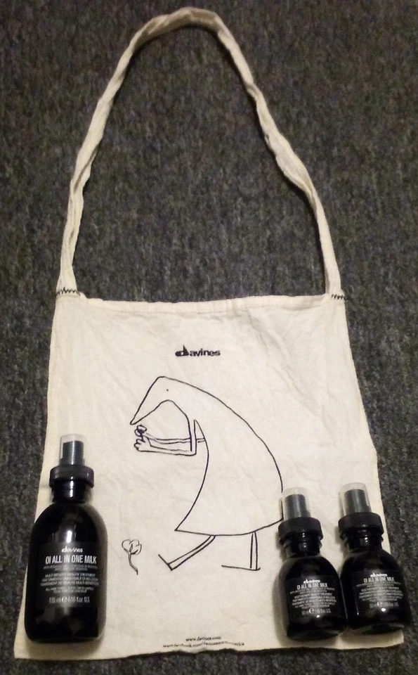 Three Davines Oi All In One Milk With Roucou Oil - 4.56 OZ And 1.69 OZ. - Image 1 of 1