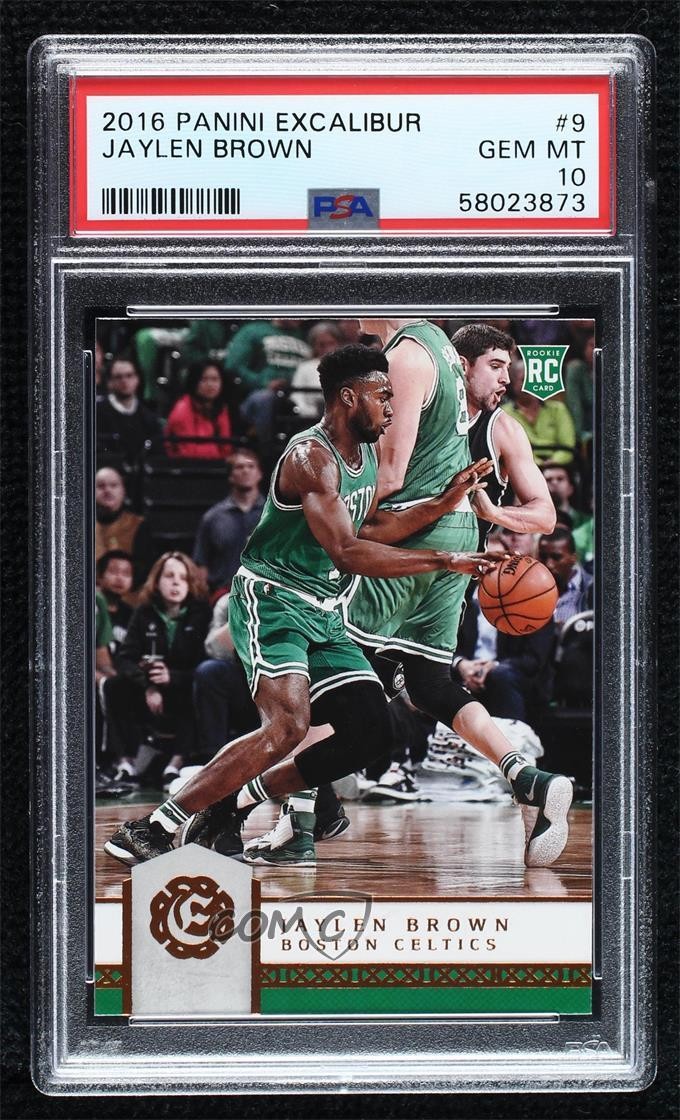 2016-17 Panini Excalibur Jaylen Brown #9 PSA 10 GEM MT 02v3