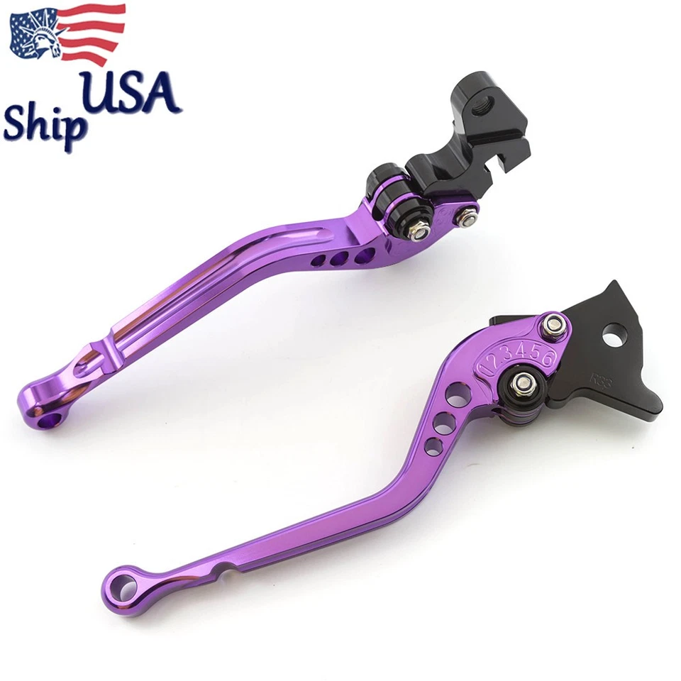 Par de palancas de embrague de freno largas ajustables CNC para Honda CB400F CB400R 2013 2014-2015 Foto 4 de 4