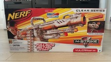 Nerf Vulcan N-Strike EBF-25 Clear Series with Red Darts NEW and Factory Sealed
