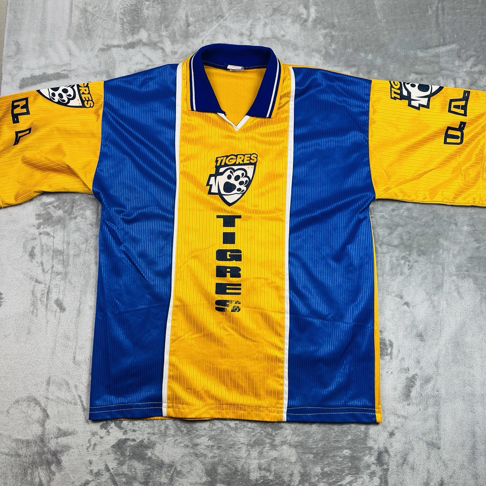 Tigres UANL Home Jersey Yellow Blue Carta Blanca Surefire Sportswear Unitalla