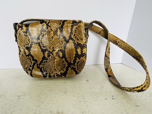 Vintage Kleinberg Sherrill Original Python Snakeskin Crossbody Bag Purse
