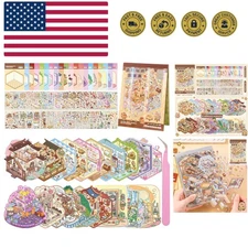 20 Sets DIY 3D House Stickers Collection Book, 3D Scene Miniature, Miniature ...