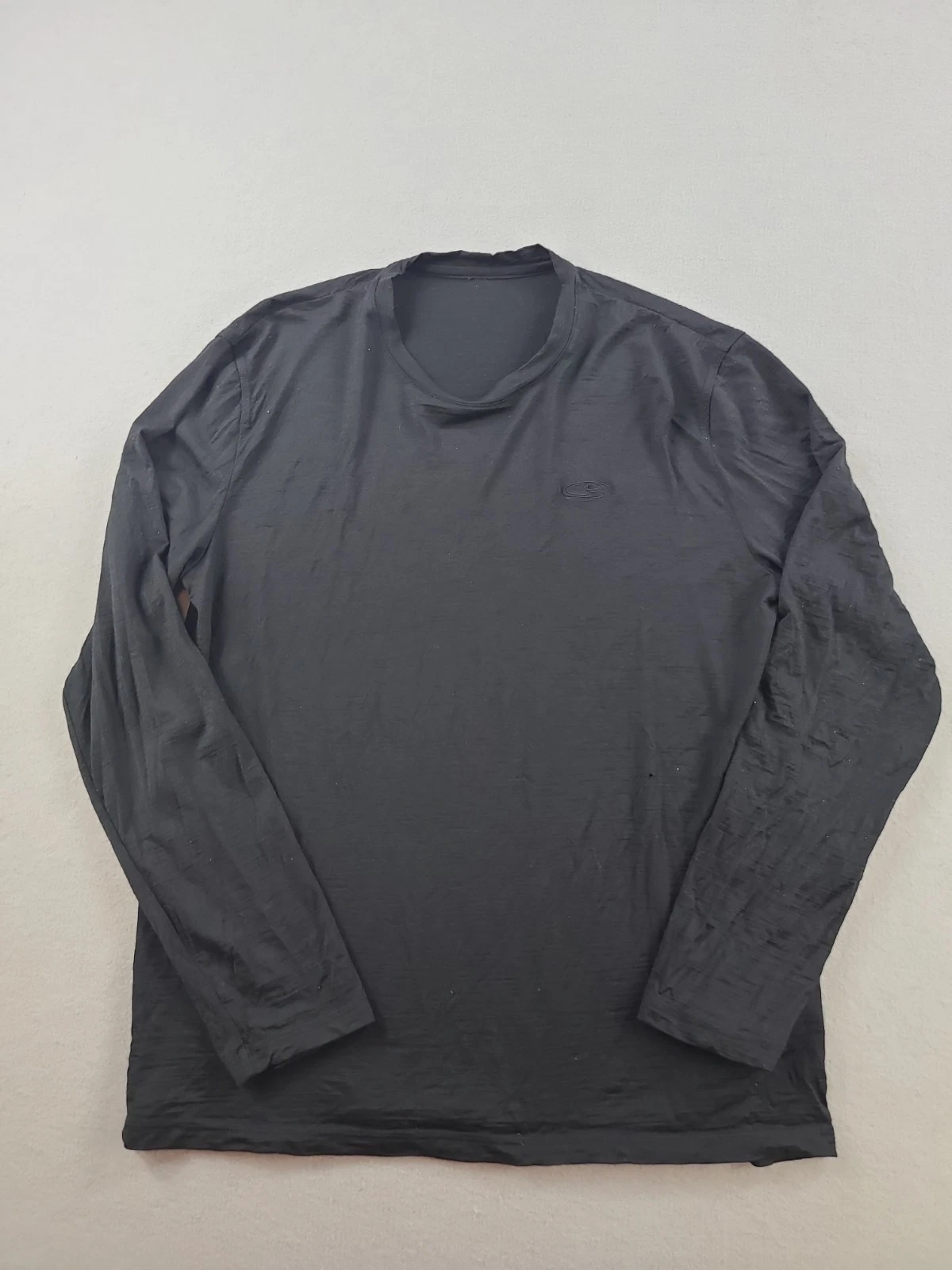 Ice Breaker Base Layer Mens Medium Black 100% Merino Wool Outdoor Stretch
