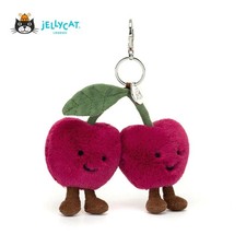 Jellycat Amuseables Cherries Bag Charm Key Chain Plush Cute Gift New with Tags