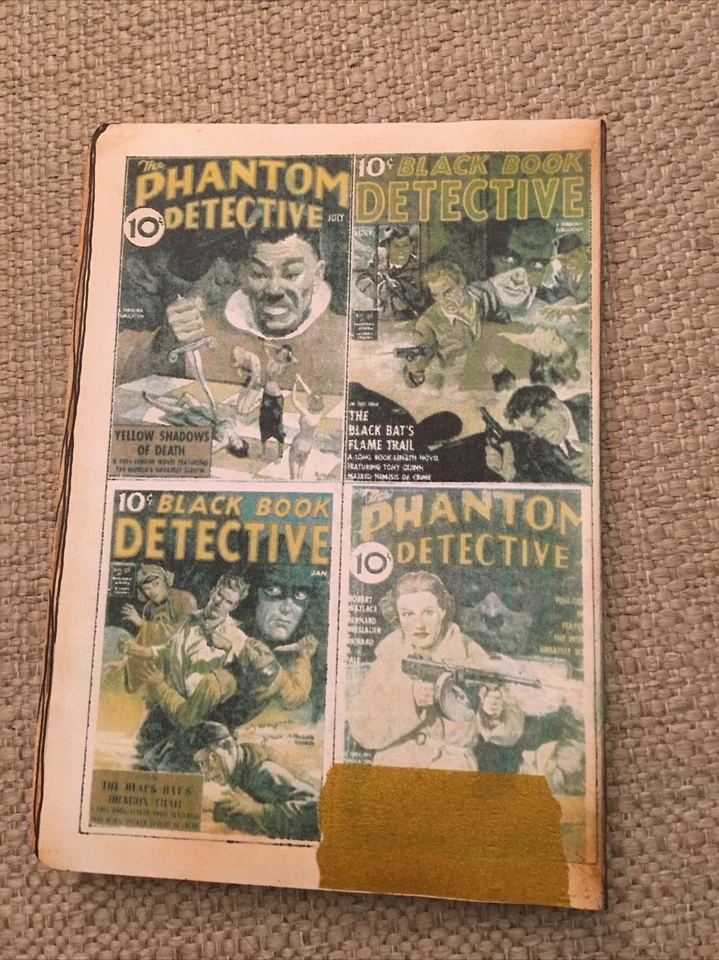 Vintage Book Cover Puzzle Stocking Stuffer Vintage Pulp Black Book Handmade GIFT - Image 2 of 4