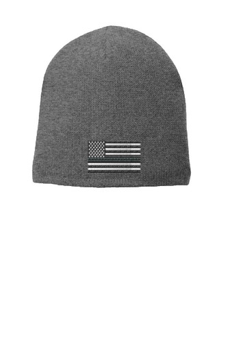 Crooks & Castles Gray Beanie 2 Stripe Gray Hat One Size  display picture 1