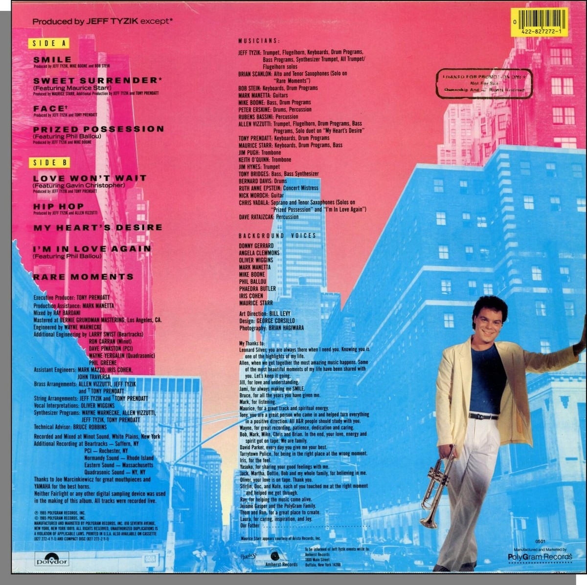 Jeff Tyzik - Smile (1985) - New Promo Jazz LP Record! Polydor #827
