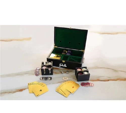 Brass Casino Poker Set 賭場撲克套裝 카지노 포커 세트 Juego de póquer de casino カジノポーカーセット - Picture 5 of 5