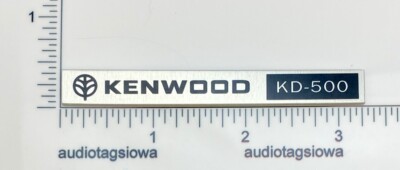 Kenwood KD-500 Turntable Badge Logo - Custom Made Aluminum