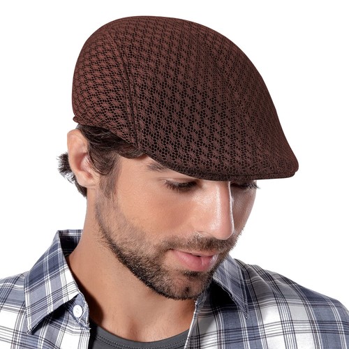 Cappello berretto uomo Newsboy classico maglia edera newsboy uncinetto guida golf piatto cabbie - Foto 18 di 19