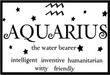 Aquarius The Water Bearer Zodiac Signs Constellation-MAGNET